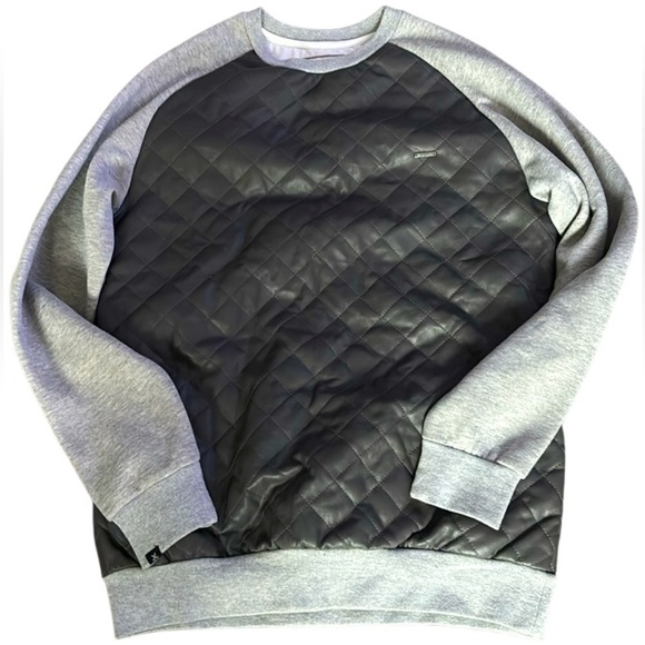 KITE Gray Quilted panel Men's Sweater Sz L - Picture 1 of 11